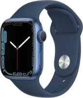 Смарт-часы Apple Watch Series 7 MKN13RU/A, 41мм, синий / синий