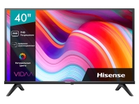 Телевизор Hisense 40” DLED, FHD, Smart TV (VIDAA), Звук (14 Вт (2x7 Вт)), 2xHDMI, 2xUSB, 1xRJ-45, Черный, 40A4K