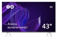 Телевизор Яндекс 43" LED, UHD, Smart TV (Яндекс.ТВ), Звук (16 Вт (2x8 Вт), 3xHDMI, 2xUSB, 1xRJ-45, Черный, YNDX-00071