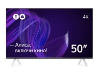 Телевизор Яндекс 50" LED, UHD, Smart TV (Яндекс.ТВ), Звук (20 Вт (2x10 Вт), 3xHDMI, 2xUSB, 1xRJ-45, Черный, YNDX-00072